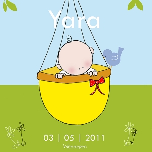 Geboortekaartje Yara binnenkant